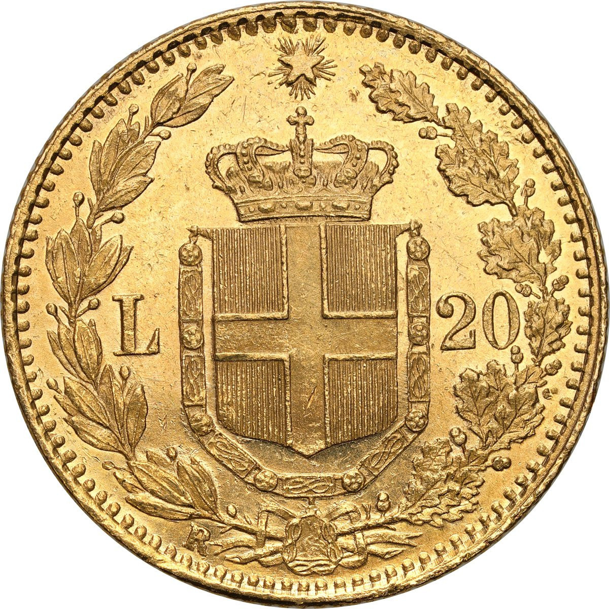 Włochy. Umberto I 20 Lirów 1882 - PIĘKNE