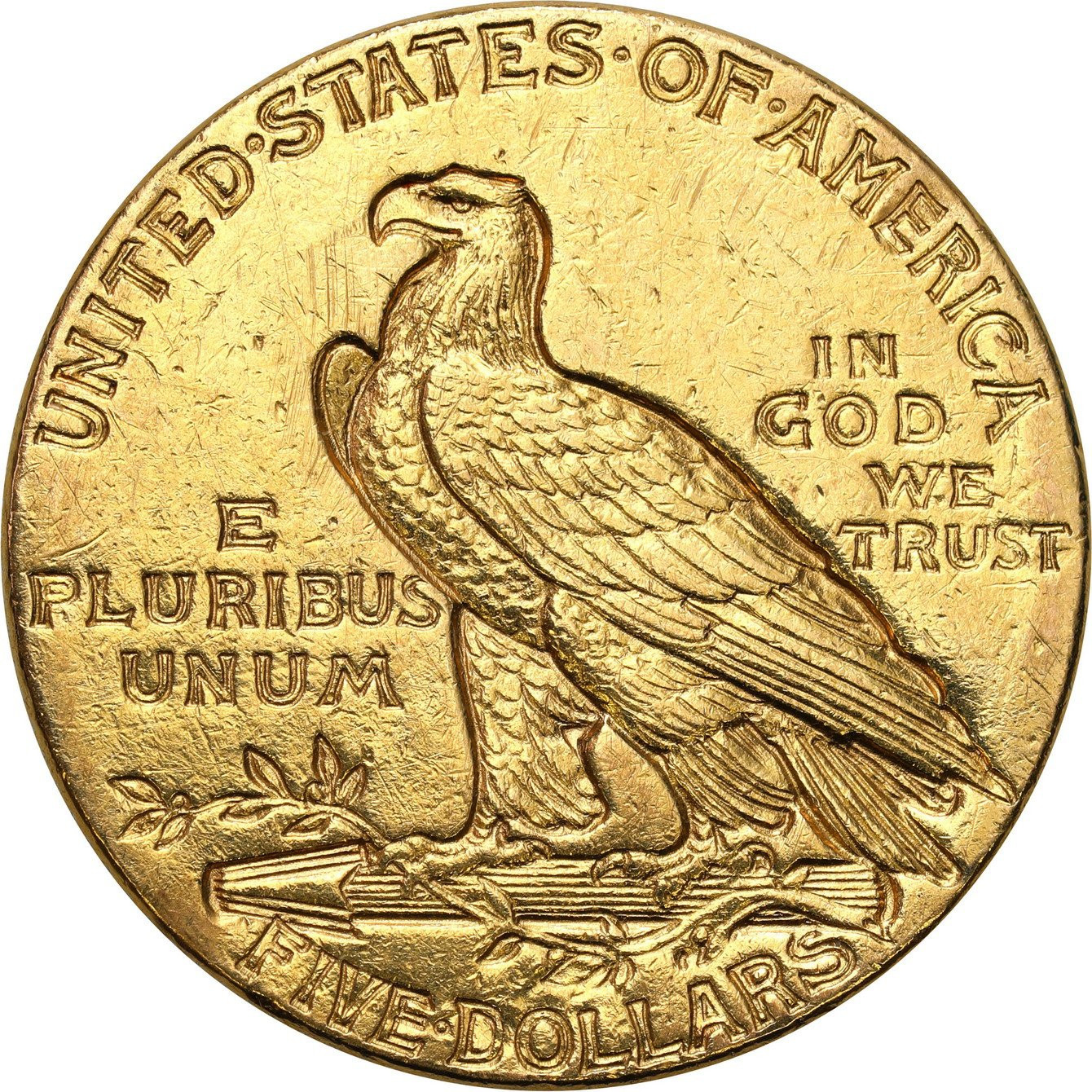 USA. Złote 5 dolarów 1910 Indianin