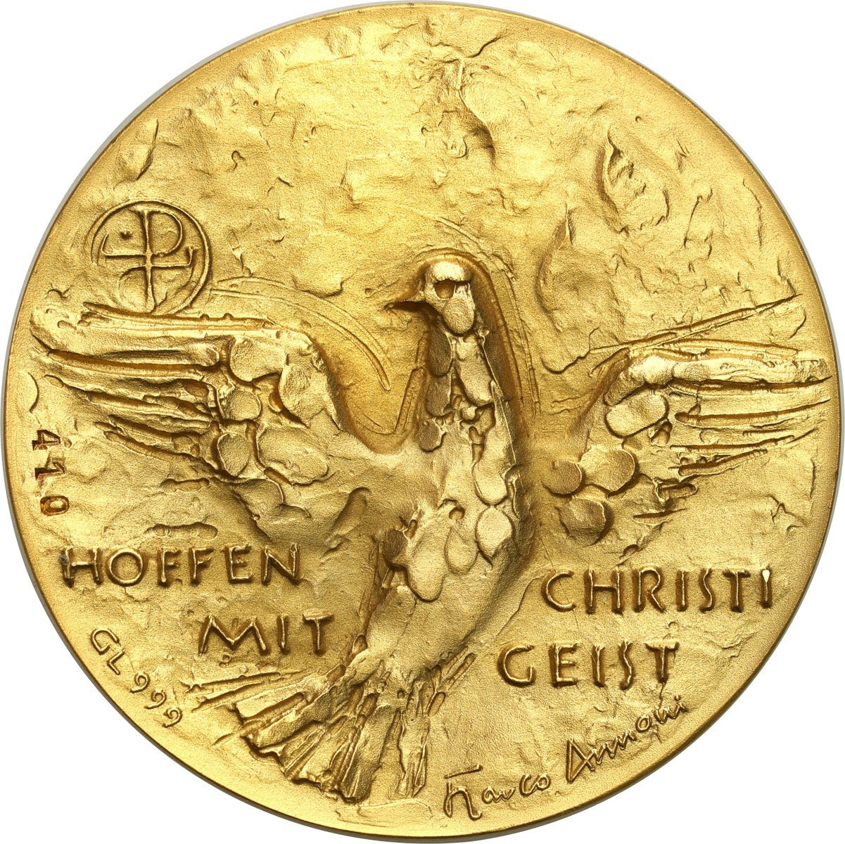Szwajcaria, Luzern. Medal 1984 - Jan Paweł II Szwajcarii – ZŁOTO