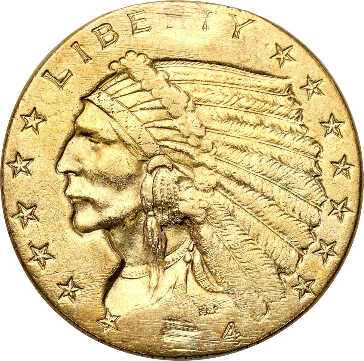 USA. 2 1/2 dolara 1914 INDIANIN - Filadelfia
