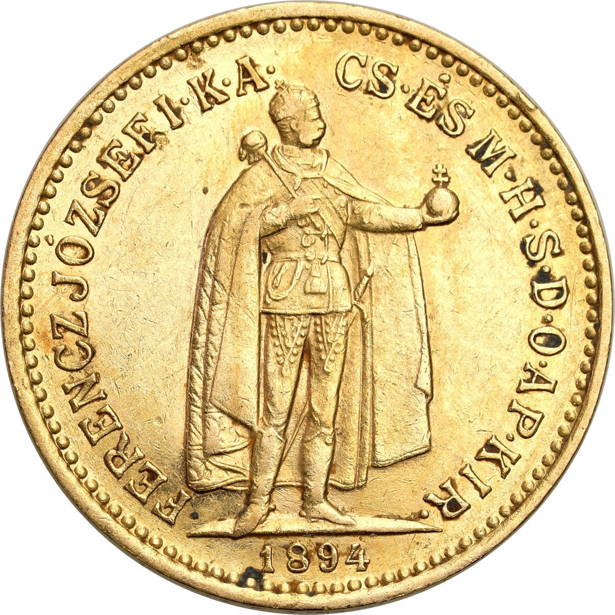 Węgry. Franciszek Józef 10 koron 1894