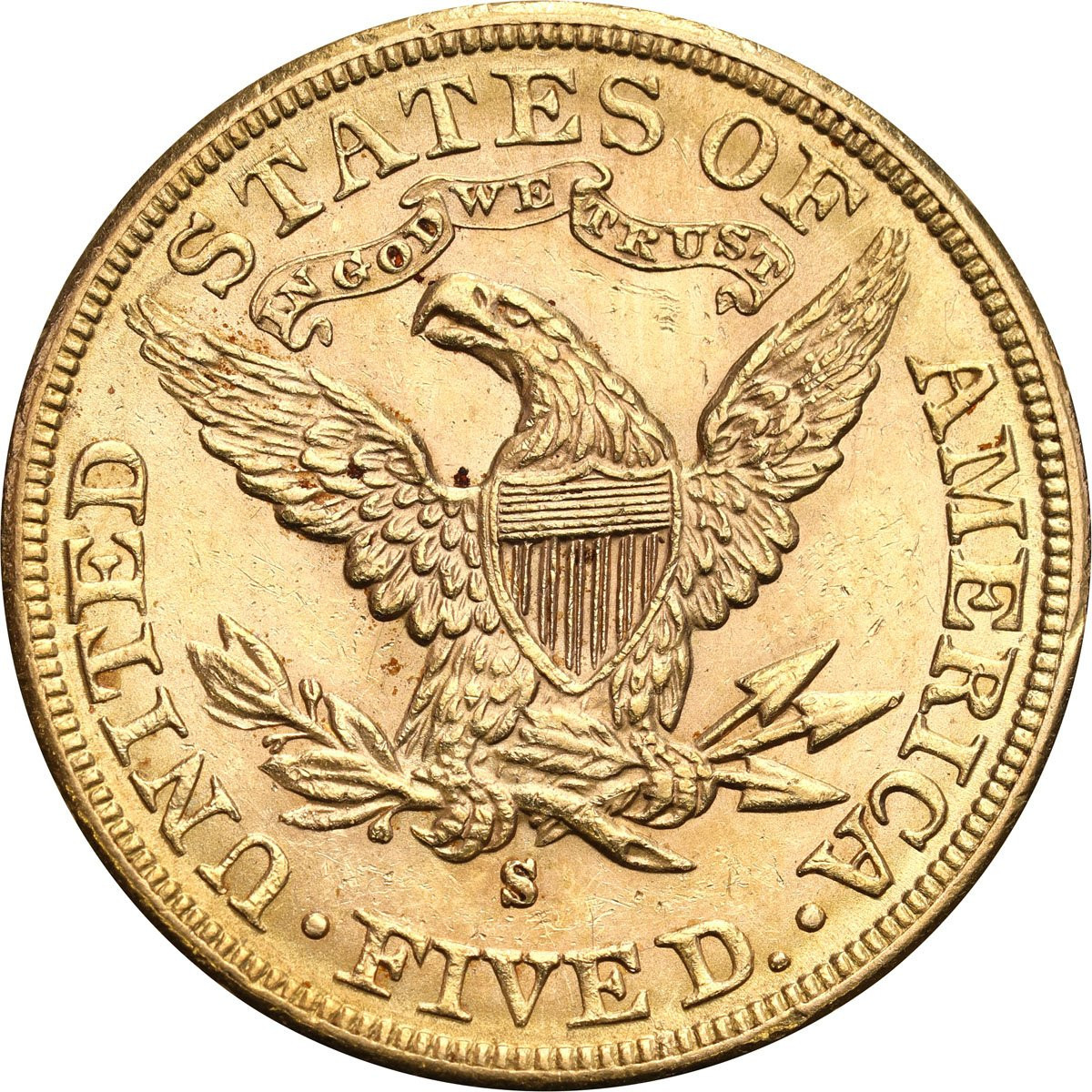 USA 5 dolarów 1886 S San Francisco
