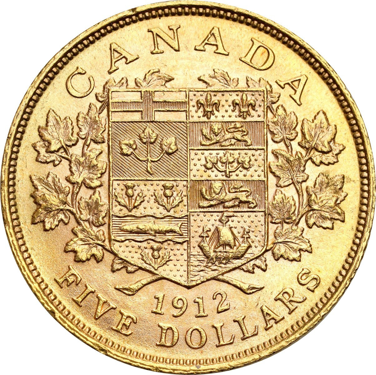 Kanada. Jerzy V. 5 dolarów 1912