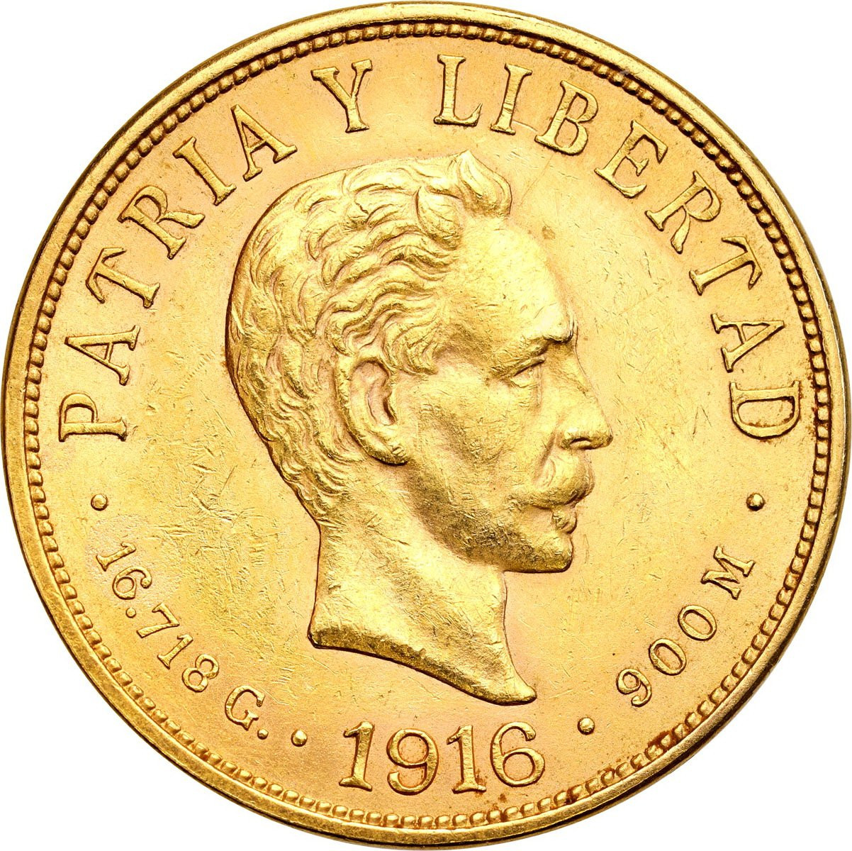 Kuba. 10 Pesos 1916