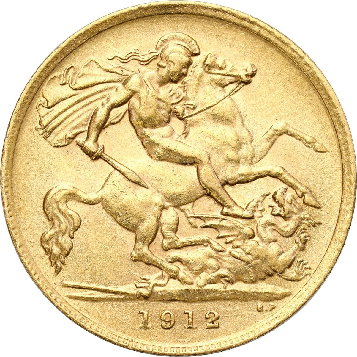 Wielka Brytania.  1/2 suwerena 1912 - Król Jerzy V