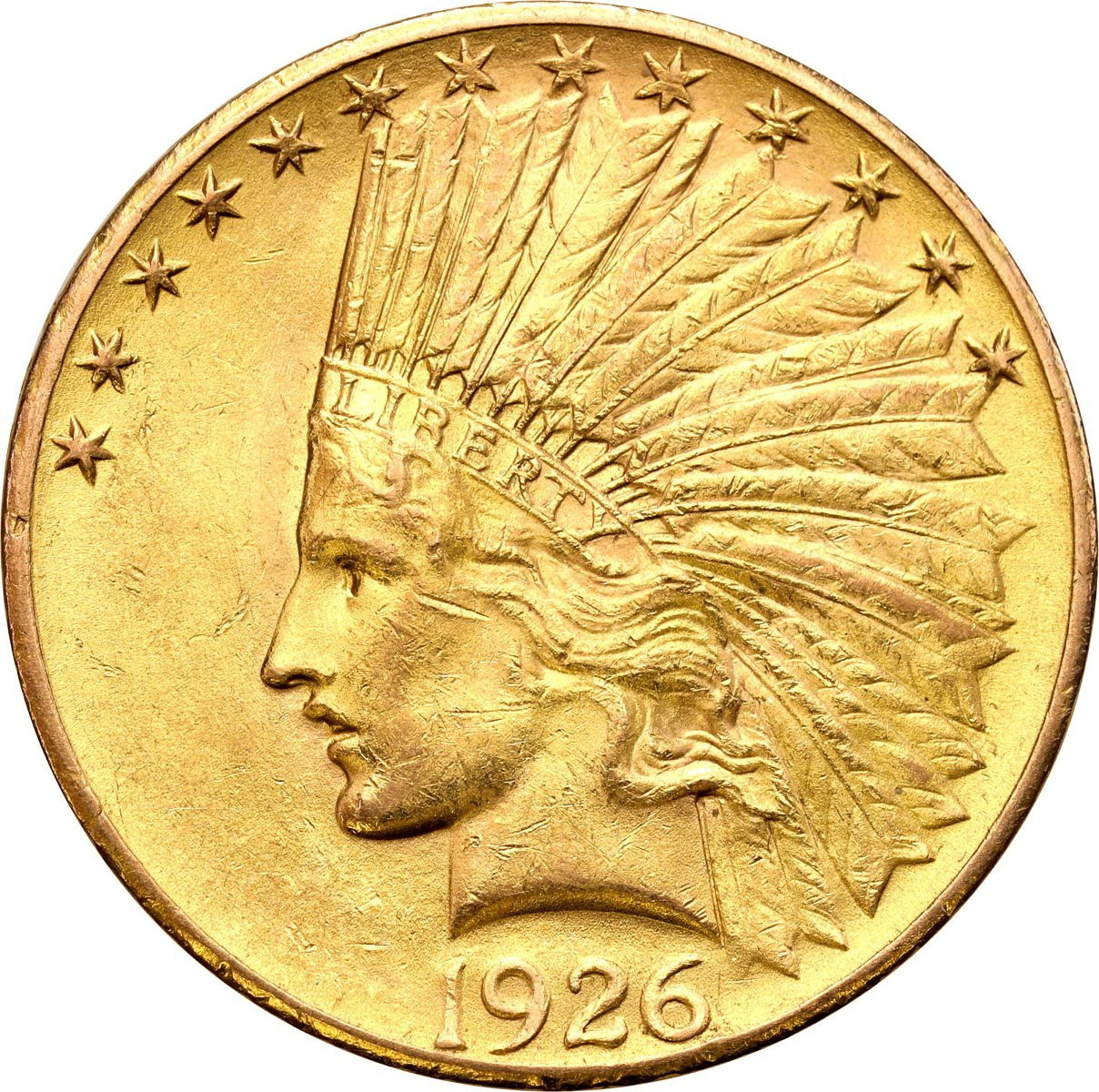 USA. 10 $ dolarów 1926 Indianin Filadelfia - PIĘKNY
