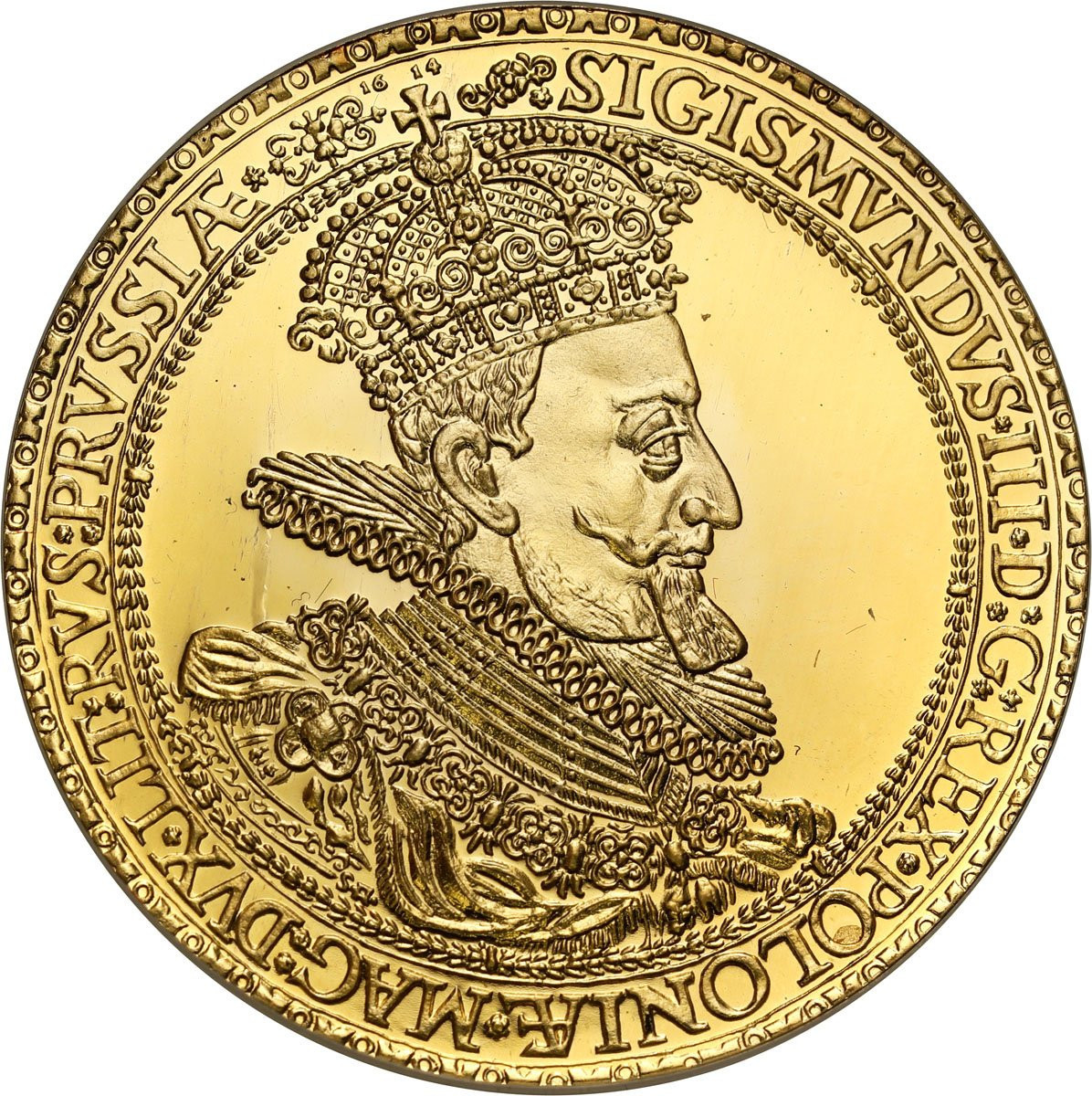 Zygmunt III Waza - Donatywa trzydukatowa 1614, Gdańsk - ZŁOTO