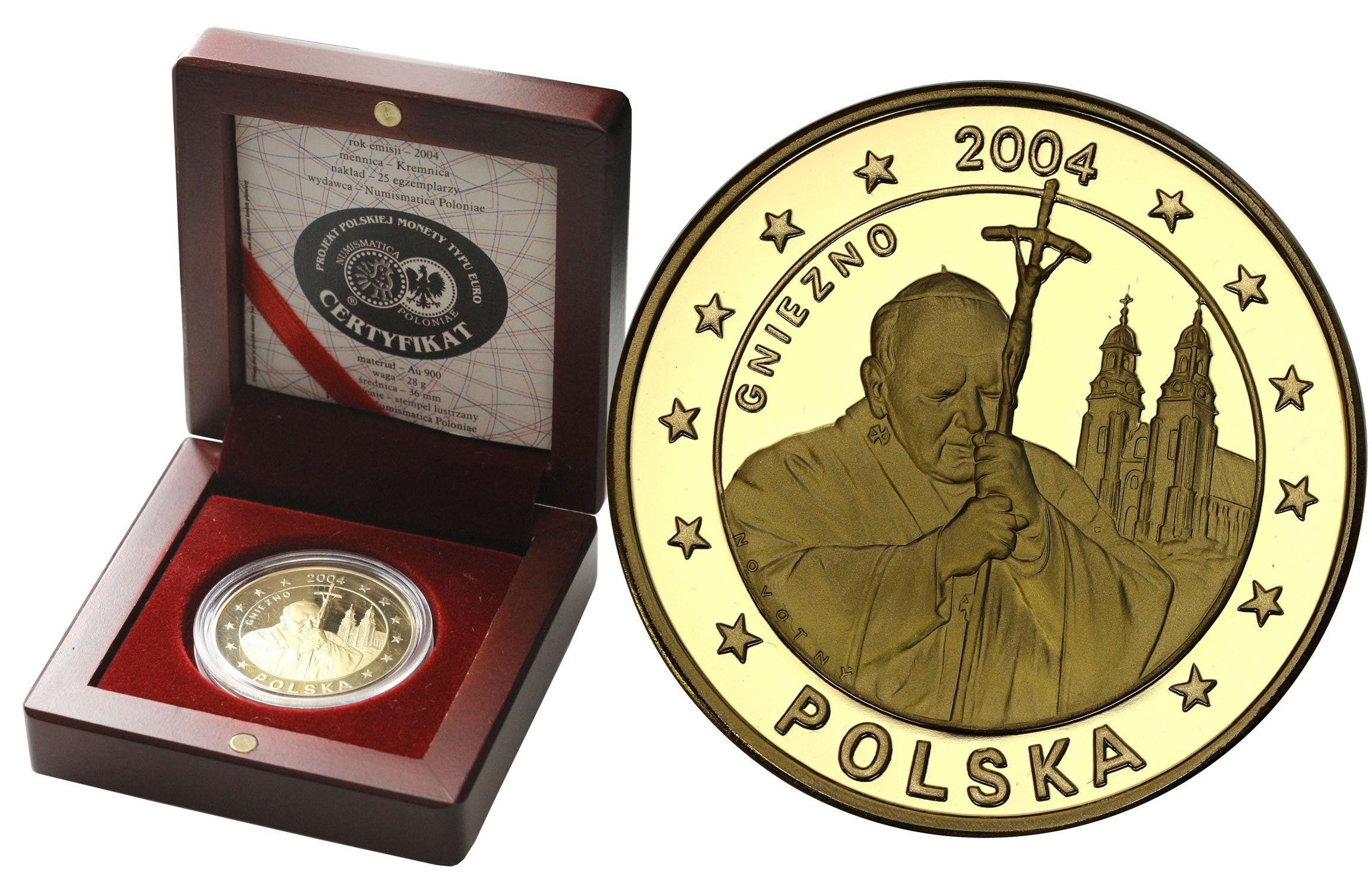 PRÓBA Essai 5 euro Jan Paweł II Gniezno 2004