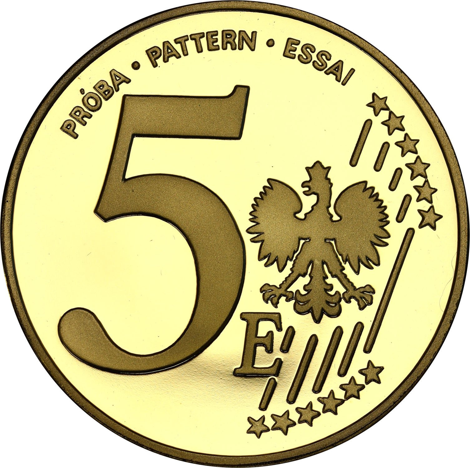 PRÓBA Essai 5 euro Jan Paweł II Gniezno 2004