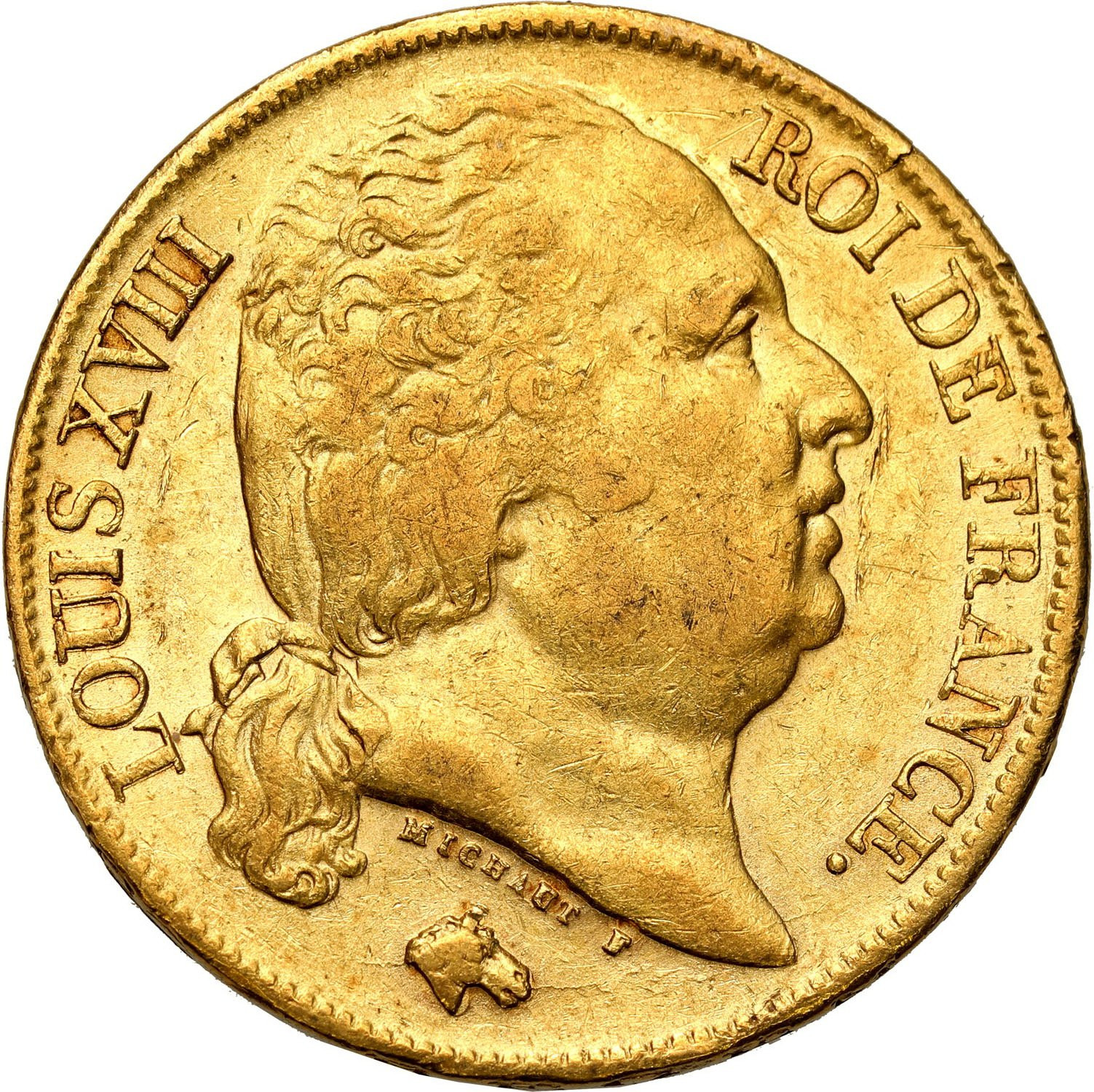 Francja 20 franków 1818 W Ludwik XVIII