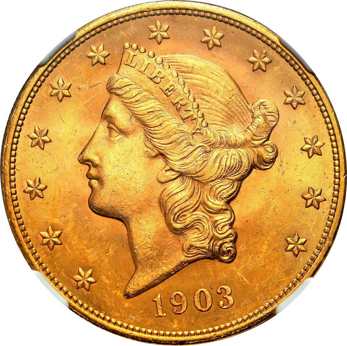 USA. 20 dolarów 1904 Liberty Filadelfia NGC MS64
