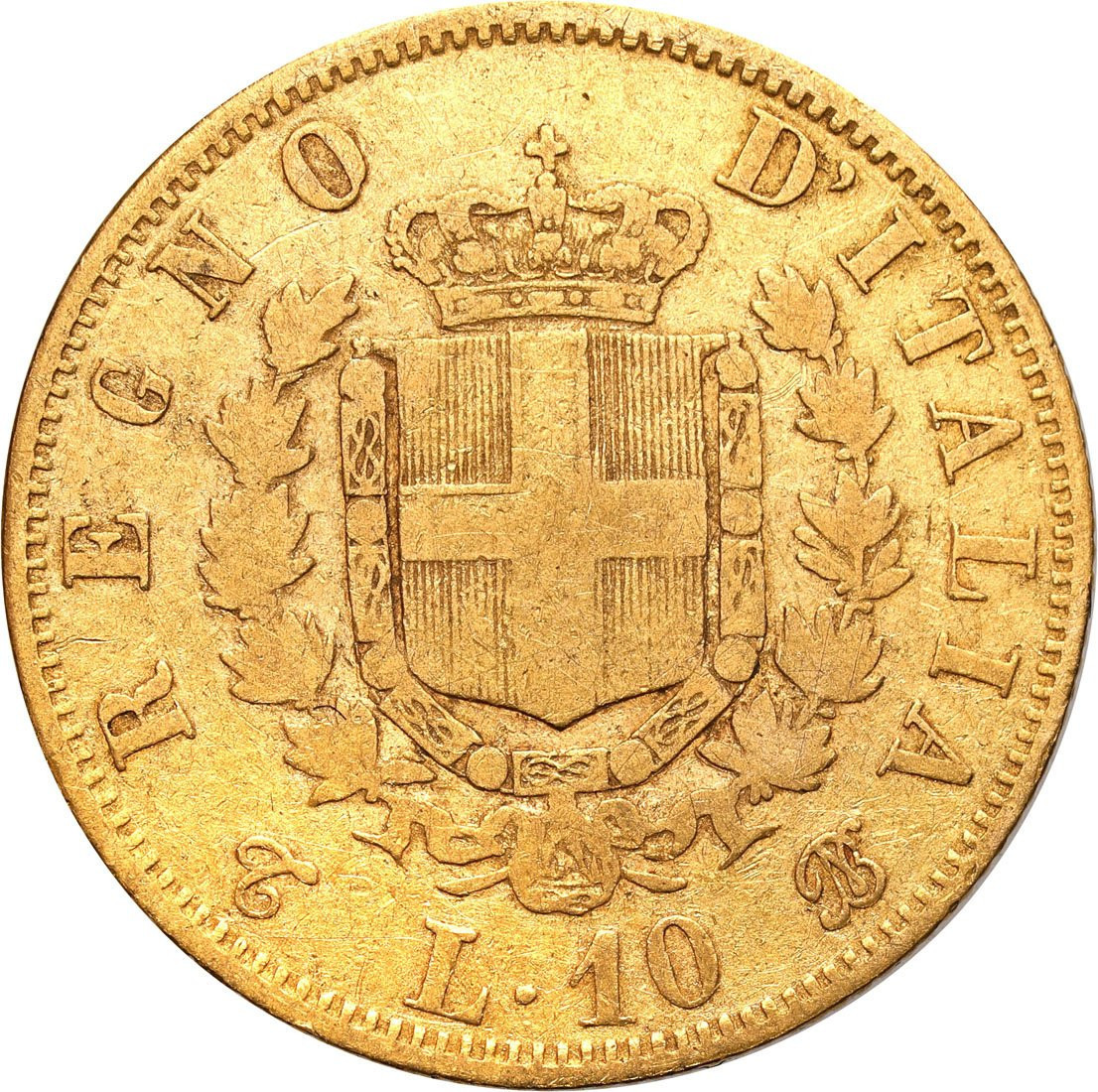 Włochy. Emanuel II 10 Lirów 1863