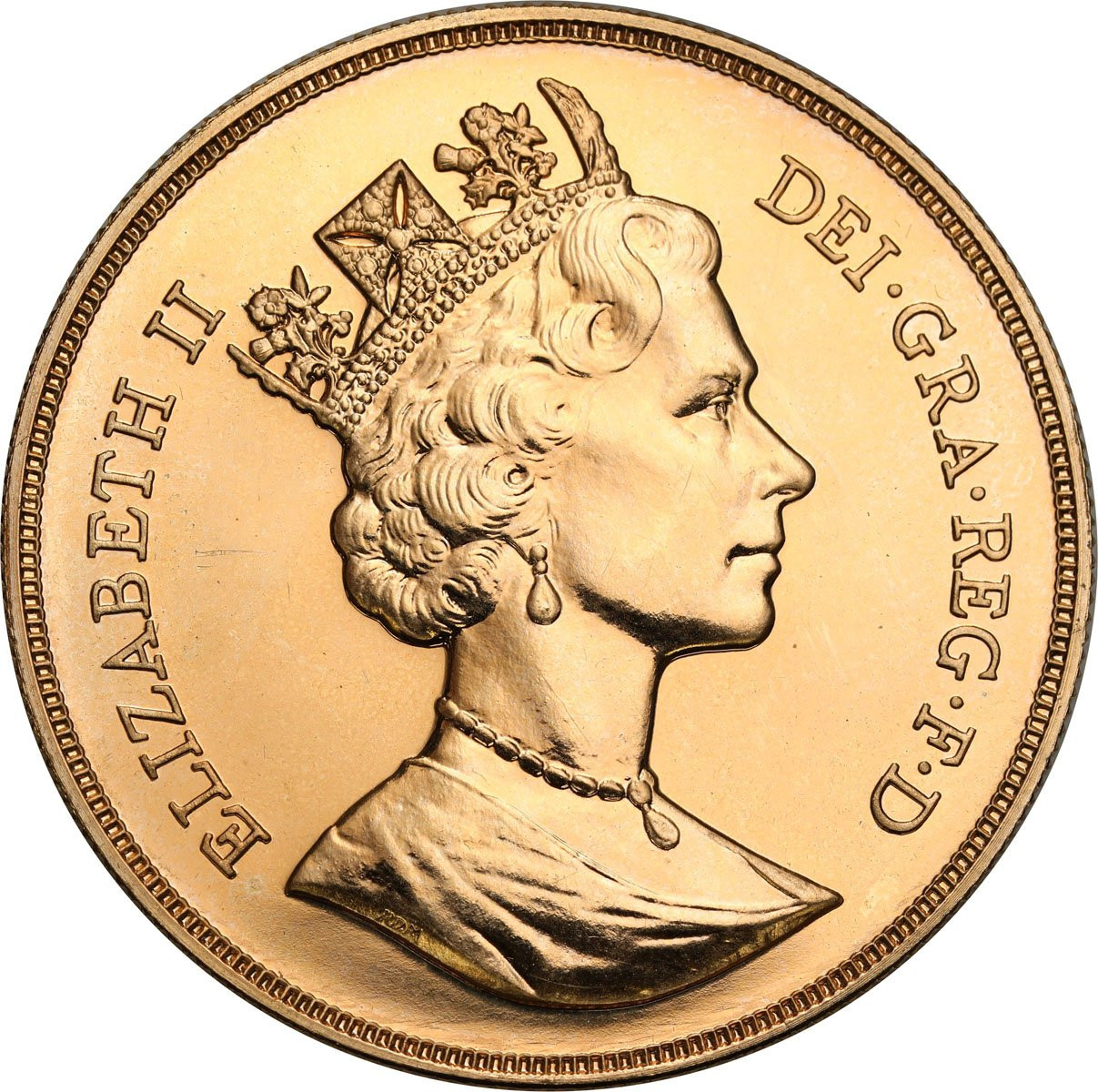 Wielka Brytania. Elżbieta II 5 funtów 1987 - PIĘKNE