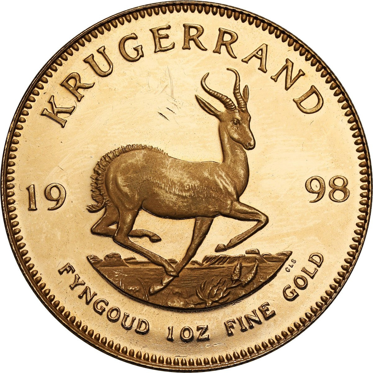 RPA. Krugerrand 1998 - 1 uncja złota - stempel LUSTRZANY