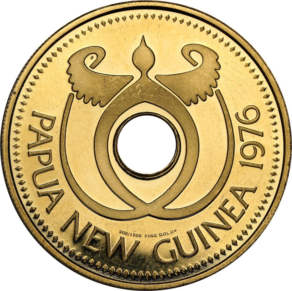 Papua Nowa Gwinea. Elżbieta II 100 Kina 1976 - Niepodległość