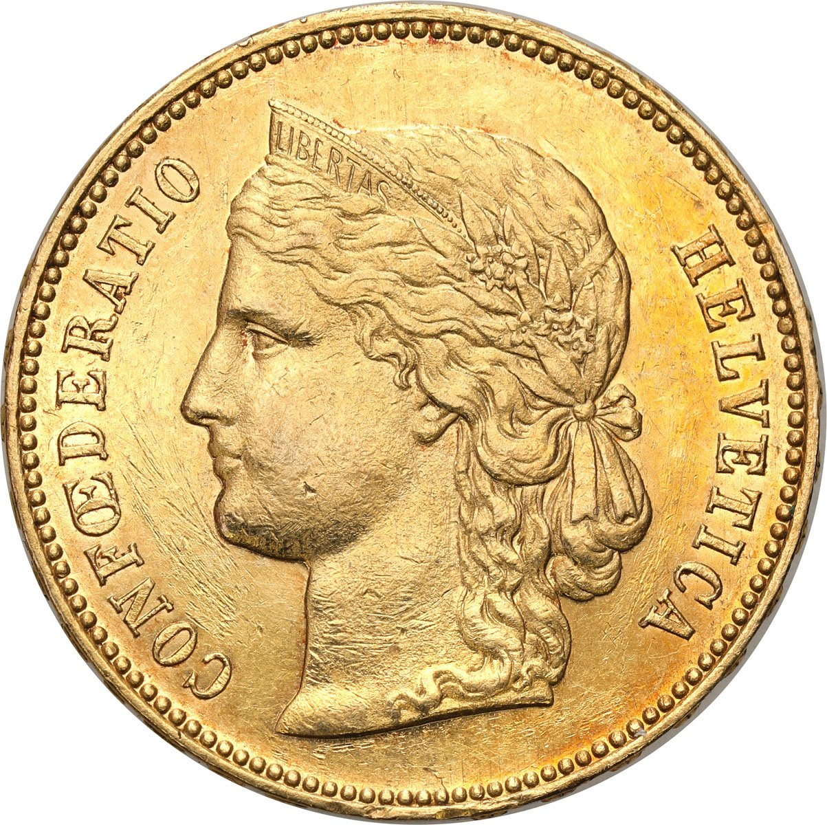 Szwajcaria. 20 franków 1895 B - PIĘKNE