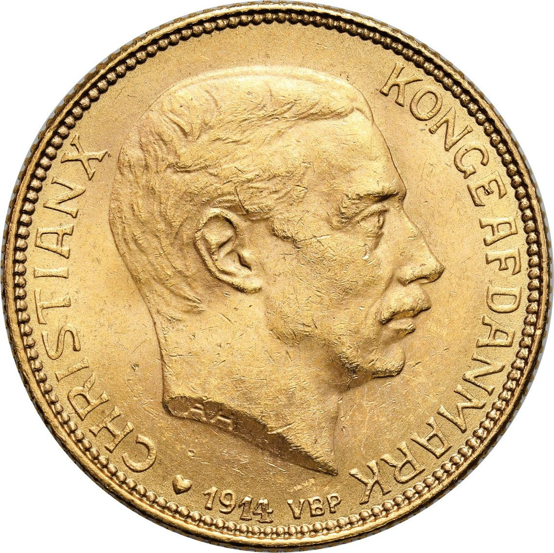 Dania, Krystian X (1912–1947). 20 koron 1914, Kopenhaga - PIĘKNE