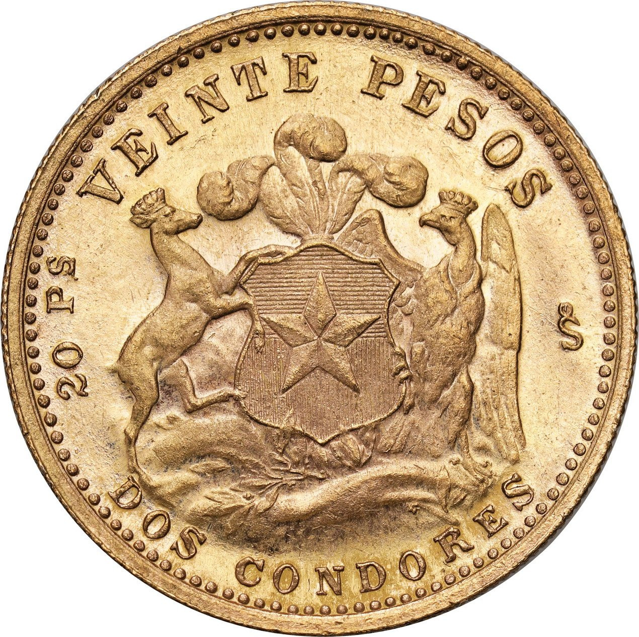 Chile. 20 Pesos 1959 - PIĘKNE