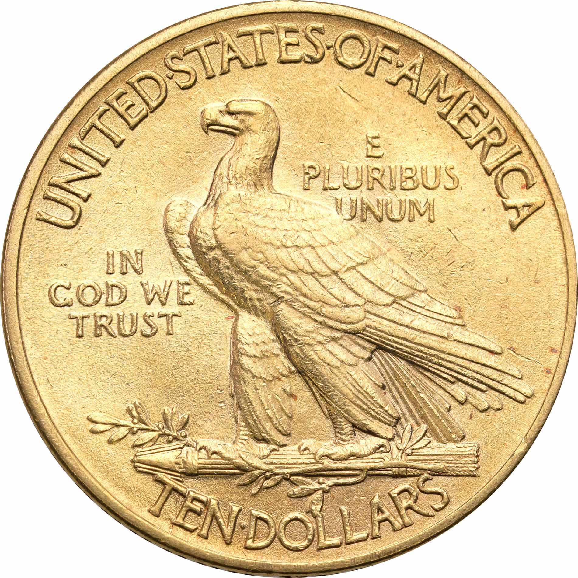 USA. Złote 10 $ dolarów 1914 Indianin Filadelfia - PIĘKNY