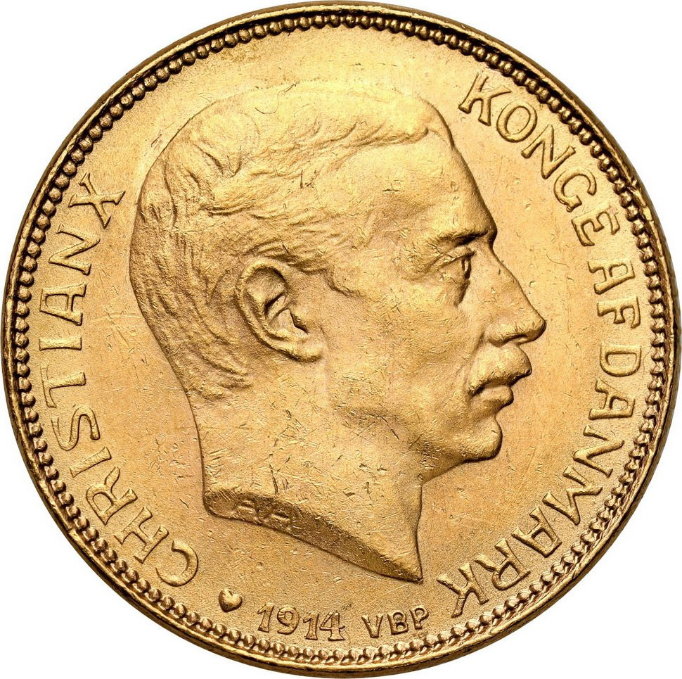 Dania, Krystian X (1912–1947). 20 koron 1914, Kopenhaga - PIĘKNE
