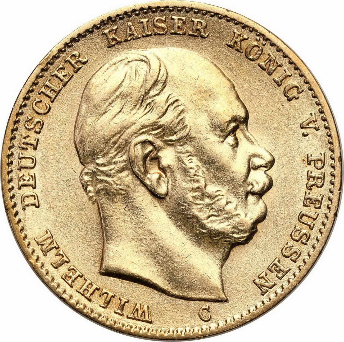 Niemcy. Prusy Wilhelm 10 Marek 1872 C