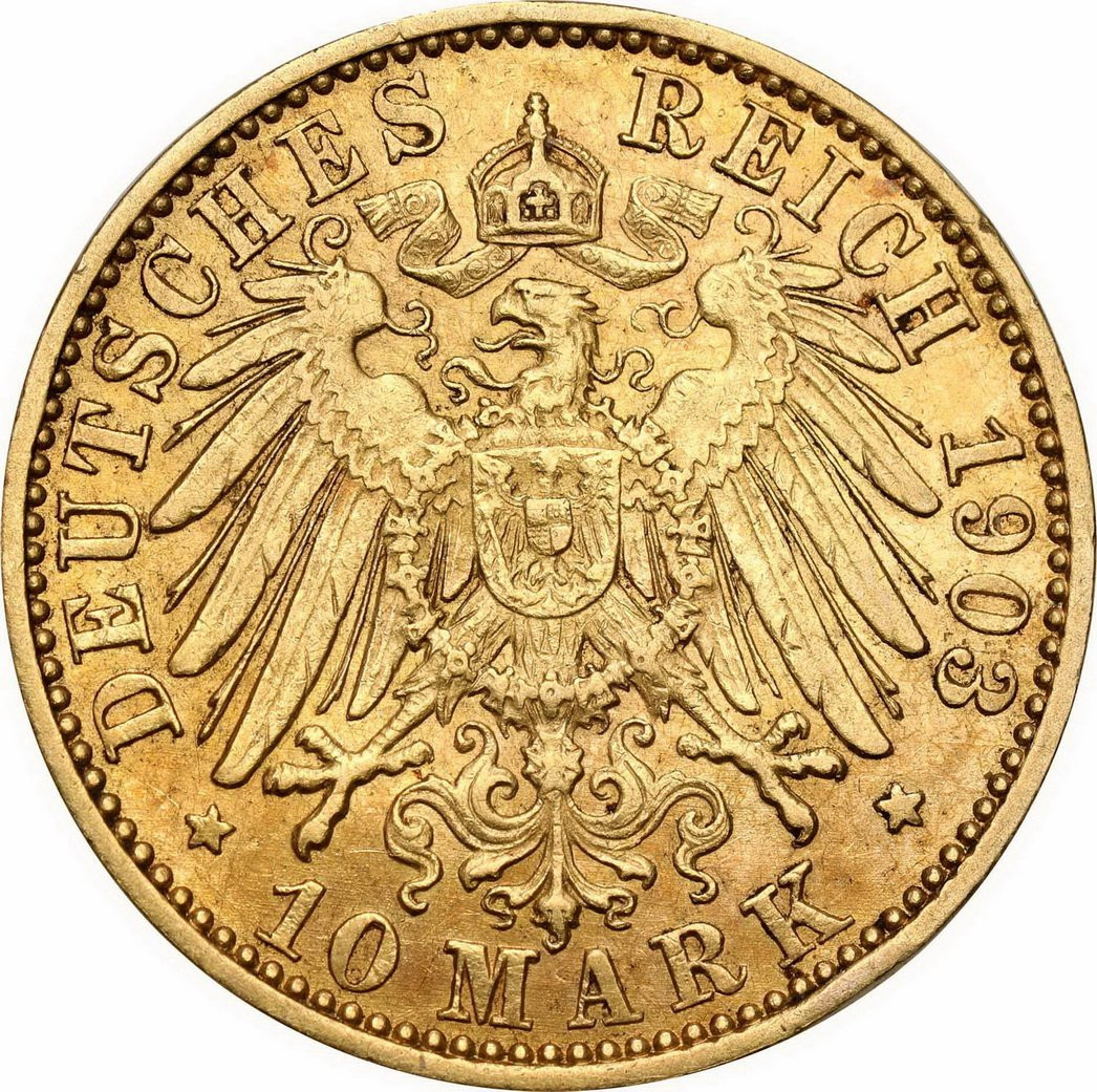 Niemcy Prusy. Wilhelm II 10 Marek 1903 A, Berlin