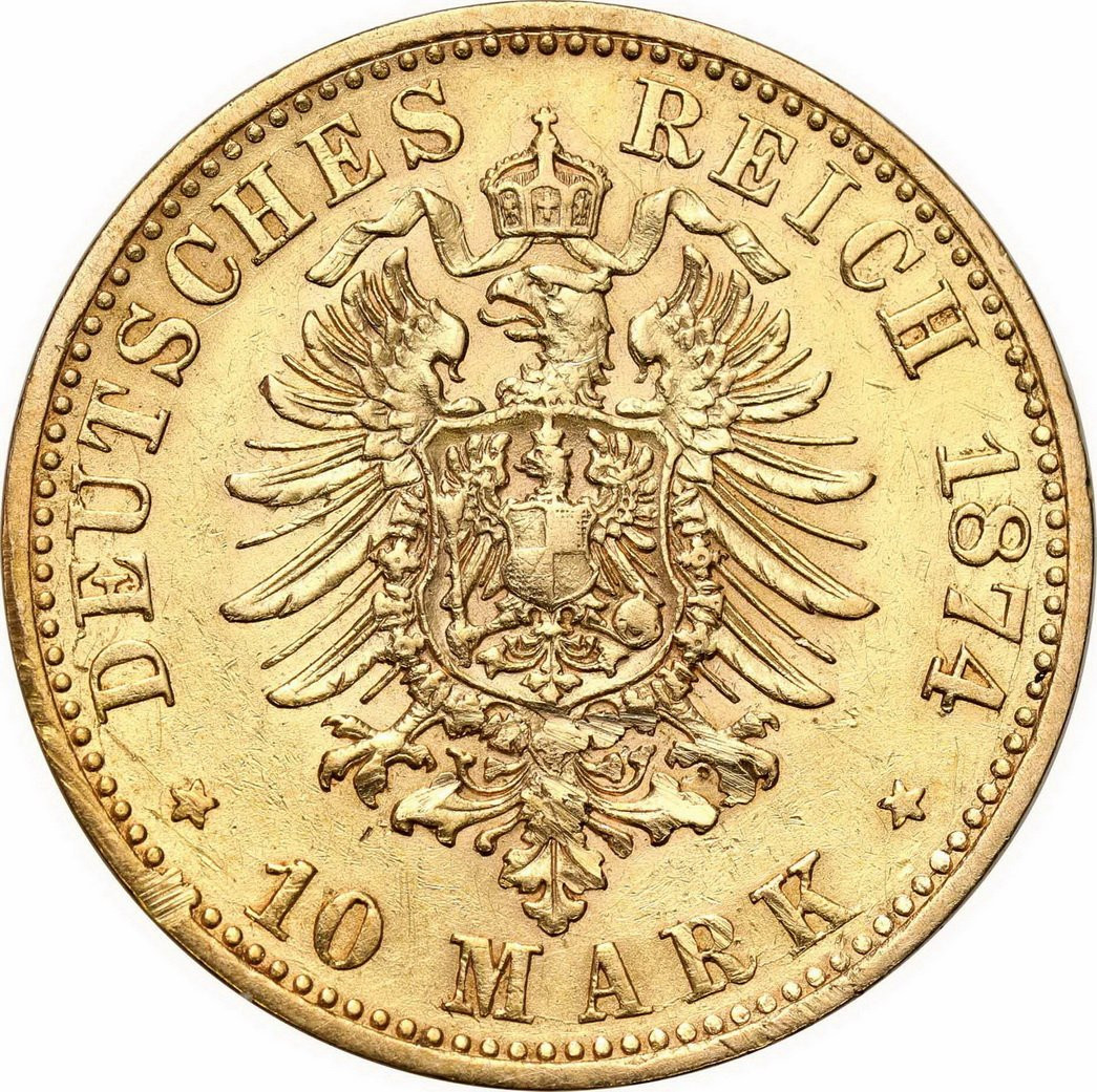 Niemcy. Prusy Wilhelm 10 Marek 1874 A , Berlin