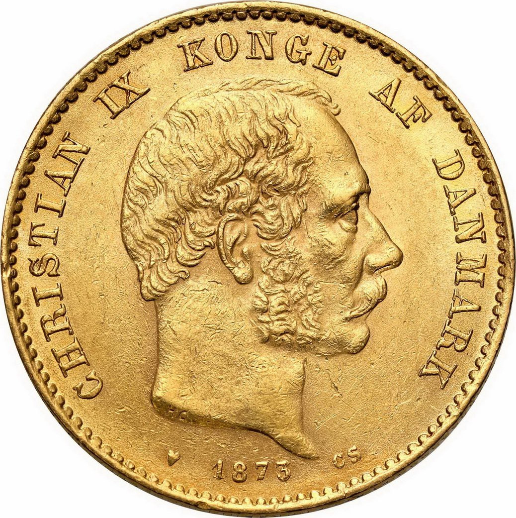 Dania. 20 Koron (kroner) 1873 CS Christian IX