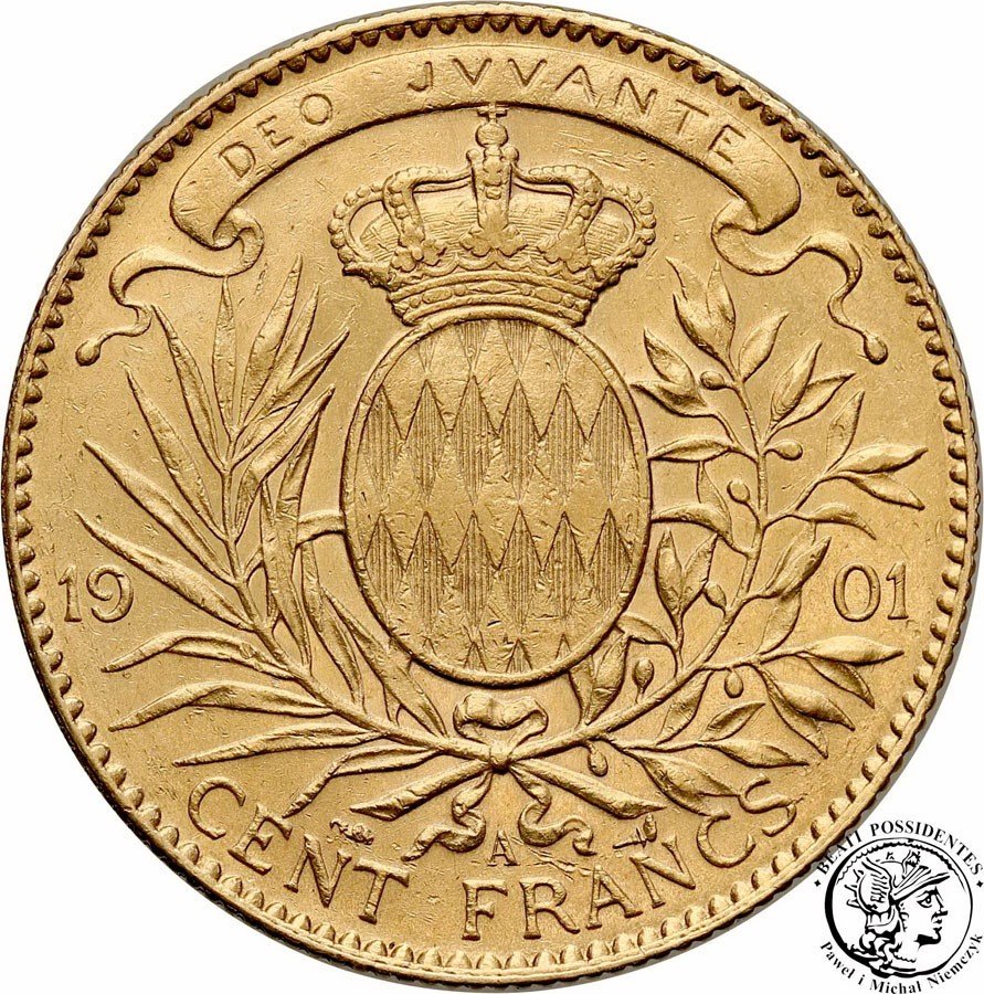 Monako 100 Franków 1901 Albert st.1-