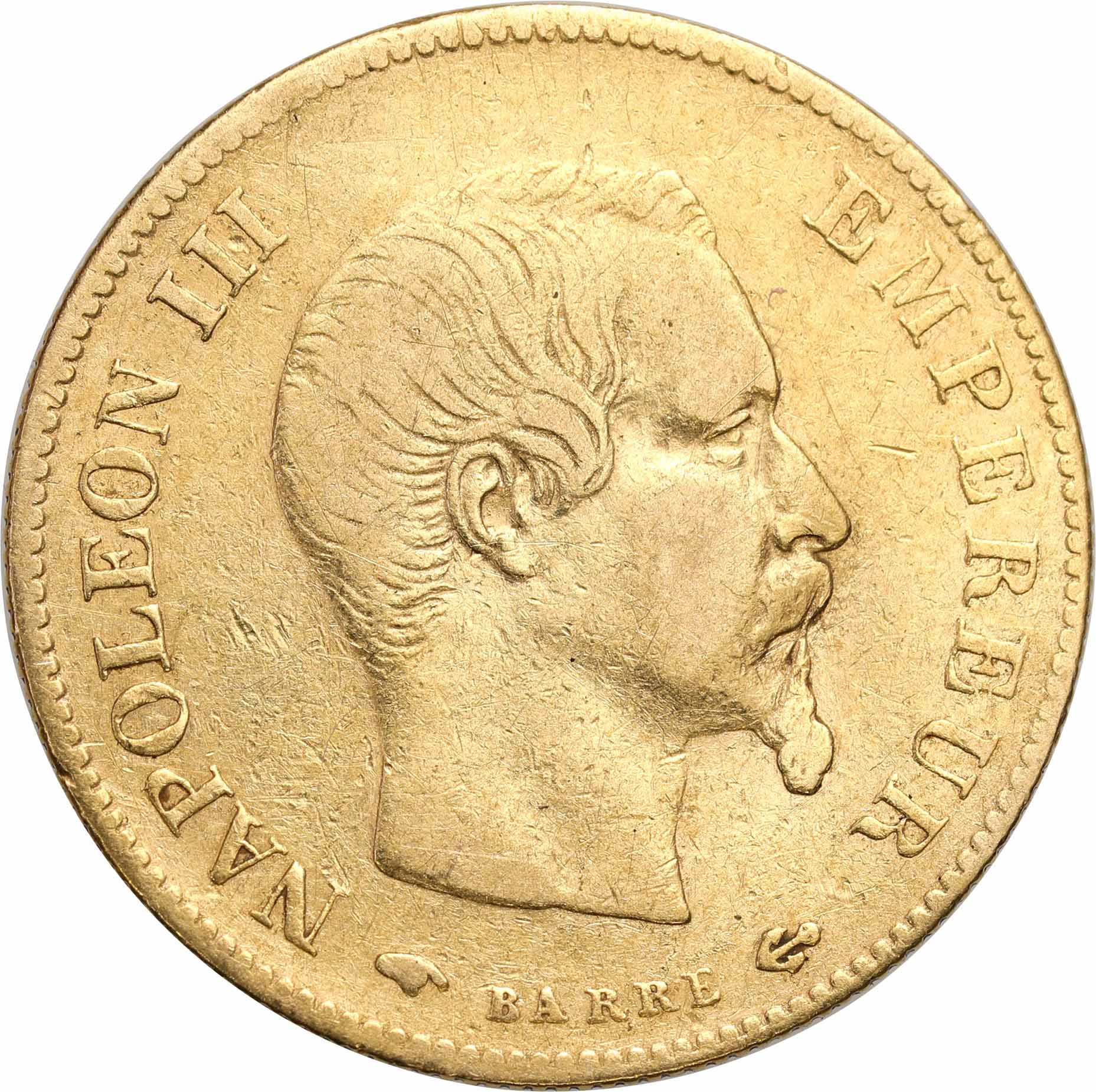 Francja Napoleon III 10 Franków 1859 BB, Strasbourg