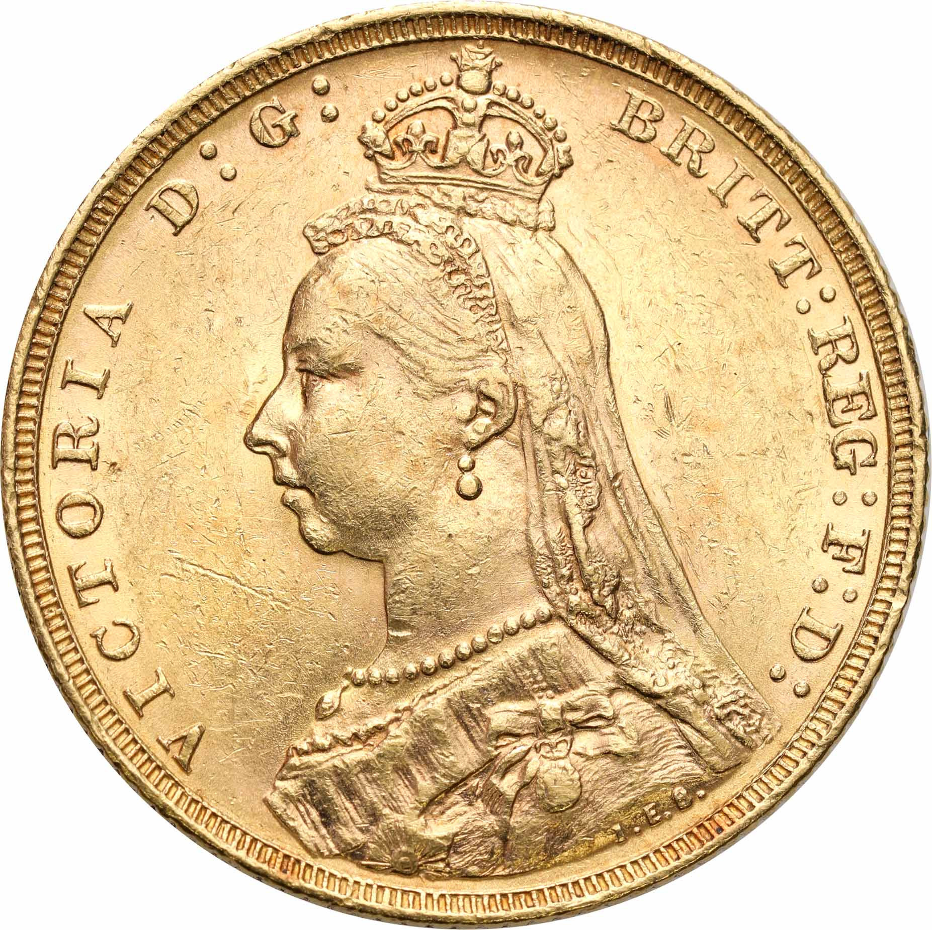 Wielka Brytania. Victoria 1 suweren 1889