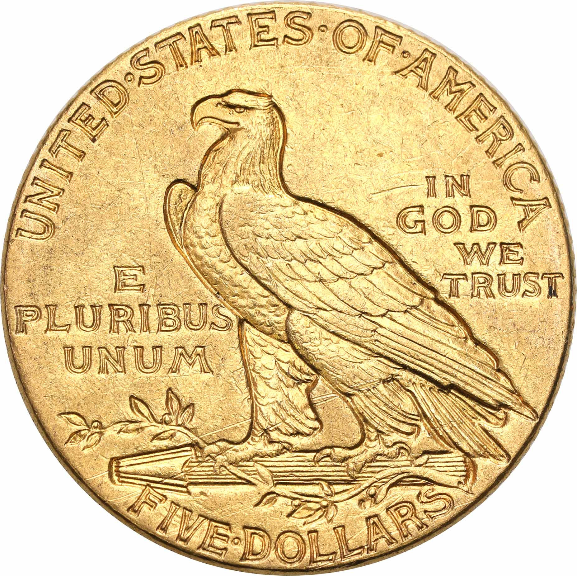 USA. Złote 5 dolarów 1913 Indianin - Filadelfia