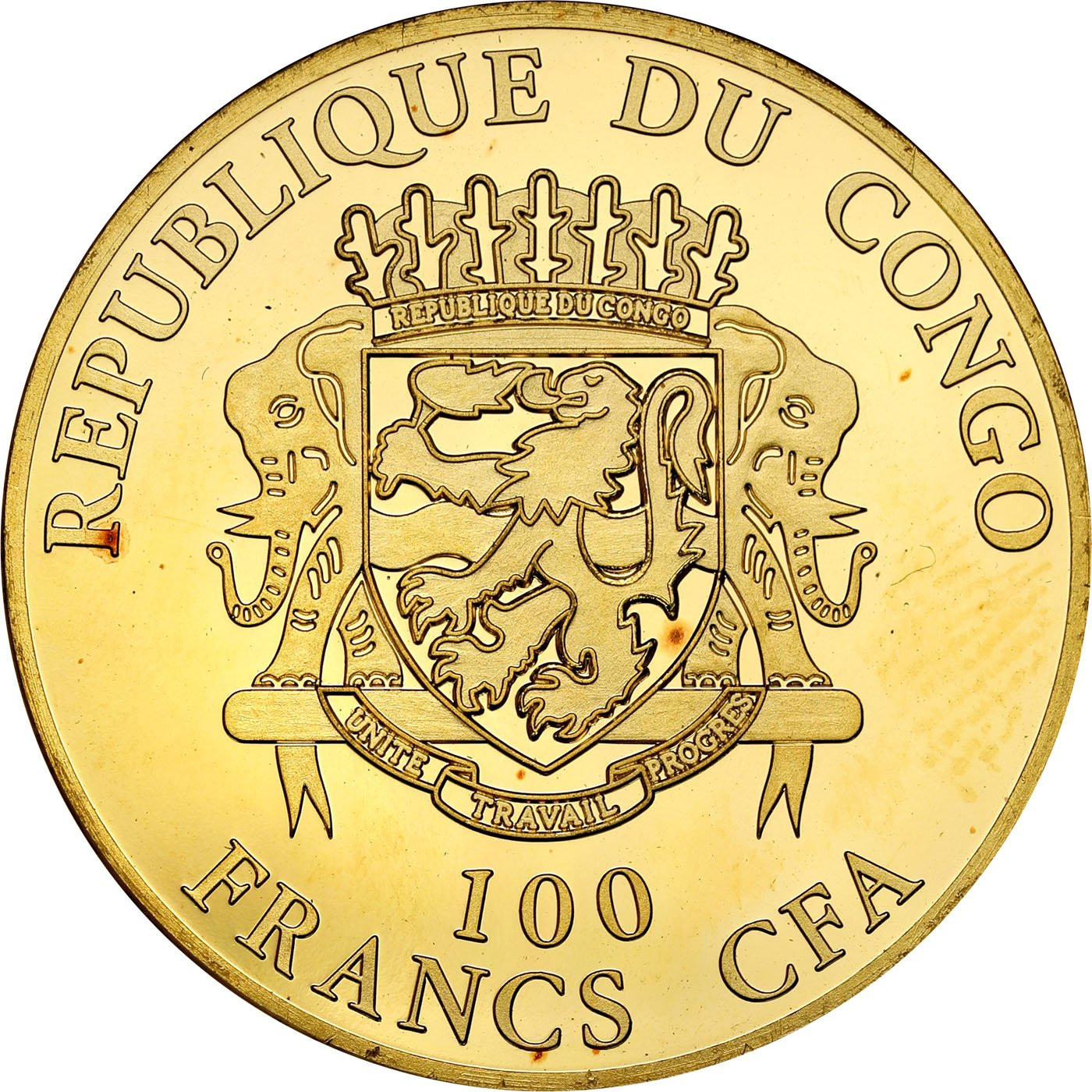 Congo. 100 franków 2020 Jan Paweł II - ZŁOTO