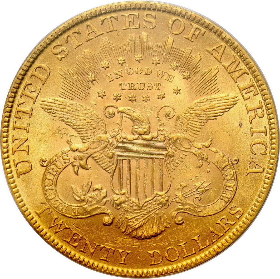USA 20 dolarów 1895 Filadelfia ANACS MS61