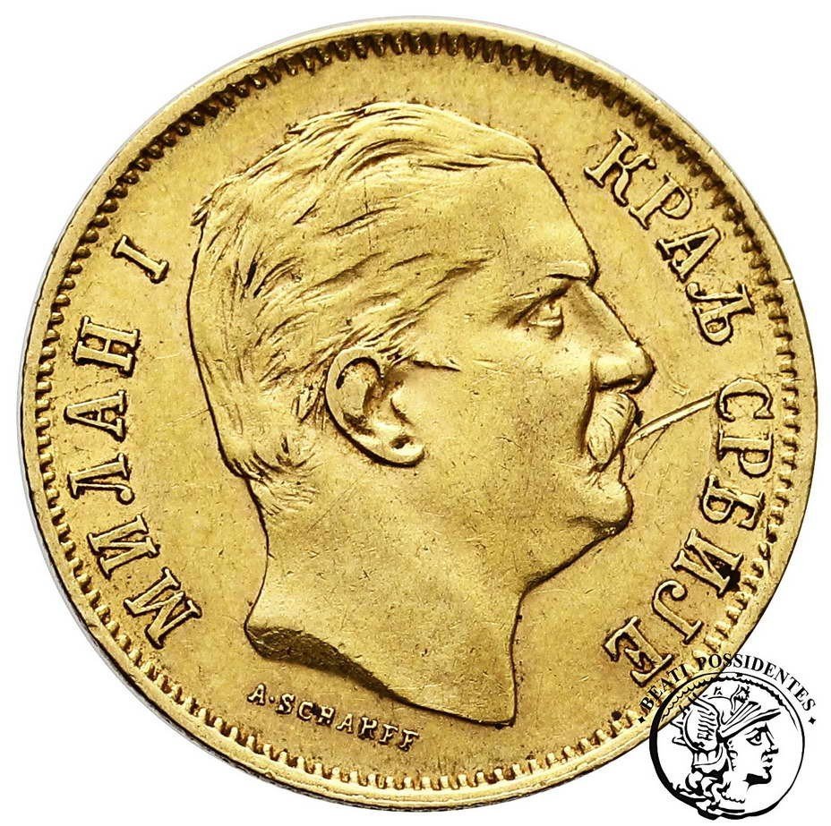 Serbia 10 dinarów 1882 st.3+