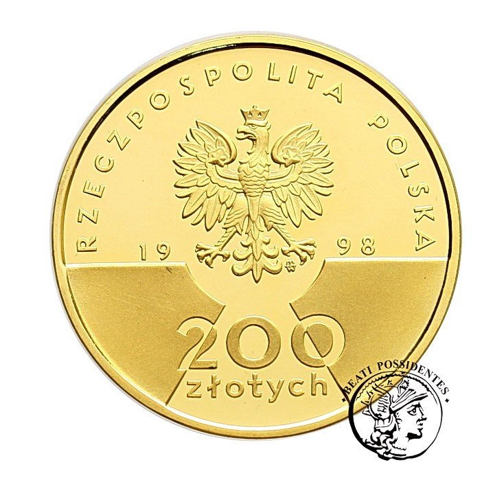 Polska III RP 200 zł 20- Lecie Pontyfiaktu JP II 1998 st. L/L-