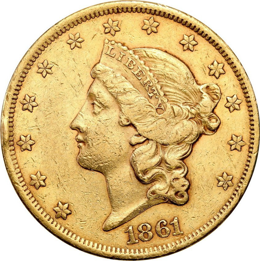 USA. 20 dolarów Liberty 1861 Filadelfia