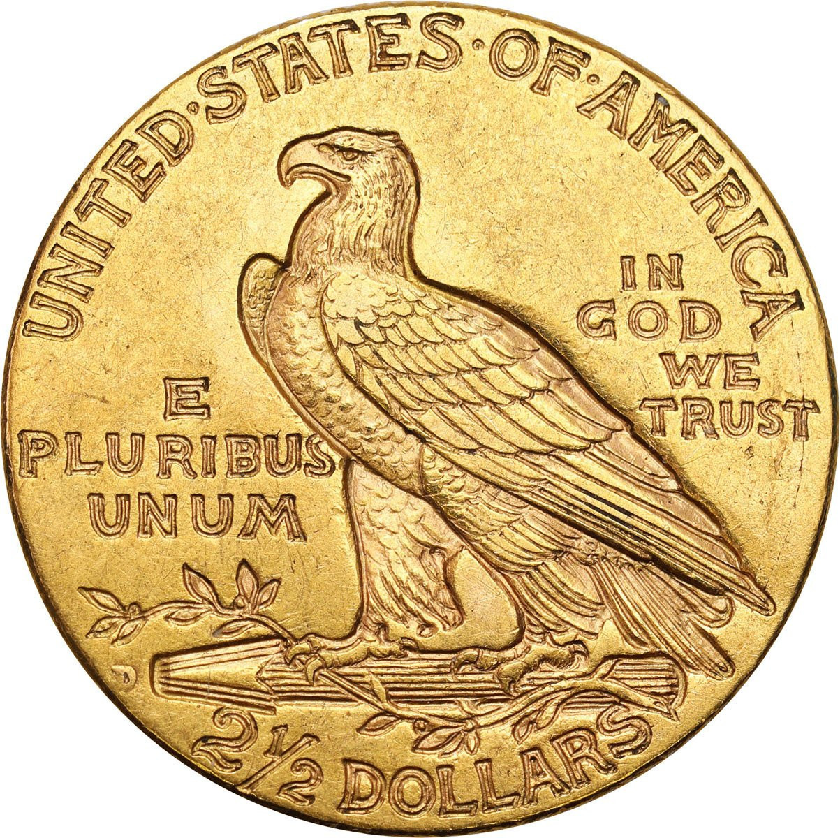 USA. Złote 2 1/2 dolara 1925 Indianin Filadelfia