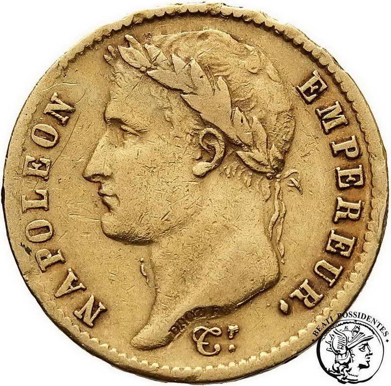 Francja Napoleon Bonaparte 20 Franków 1808 A st.3
