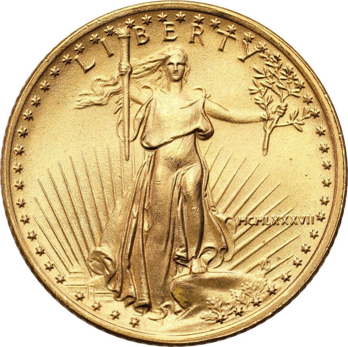 USA. Złote 5 $ dolarów 1987 Orzeł (Eagle) - 1/10 uncji złota