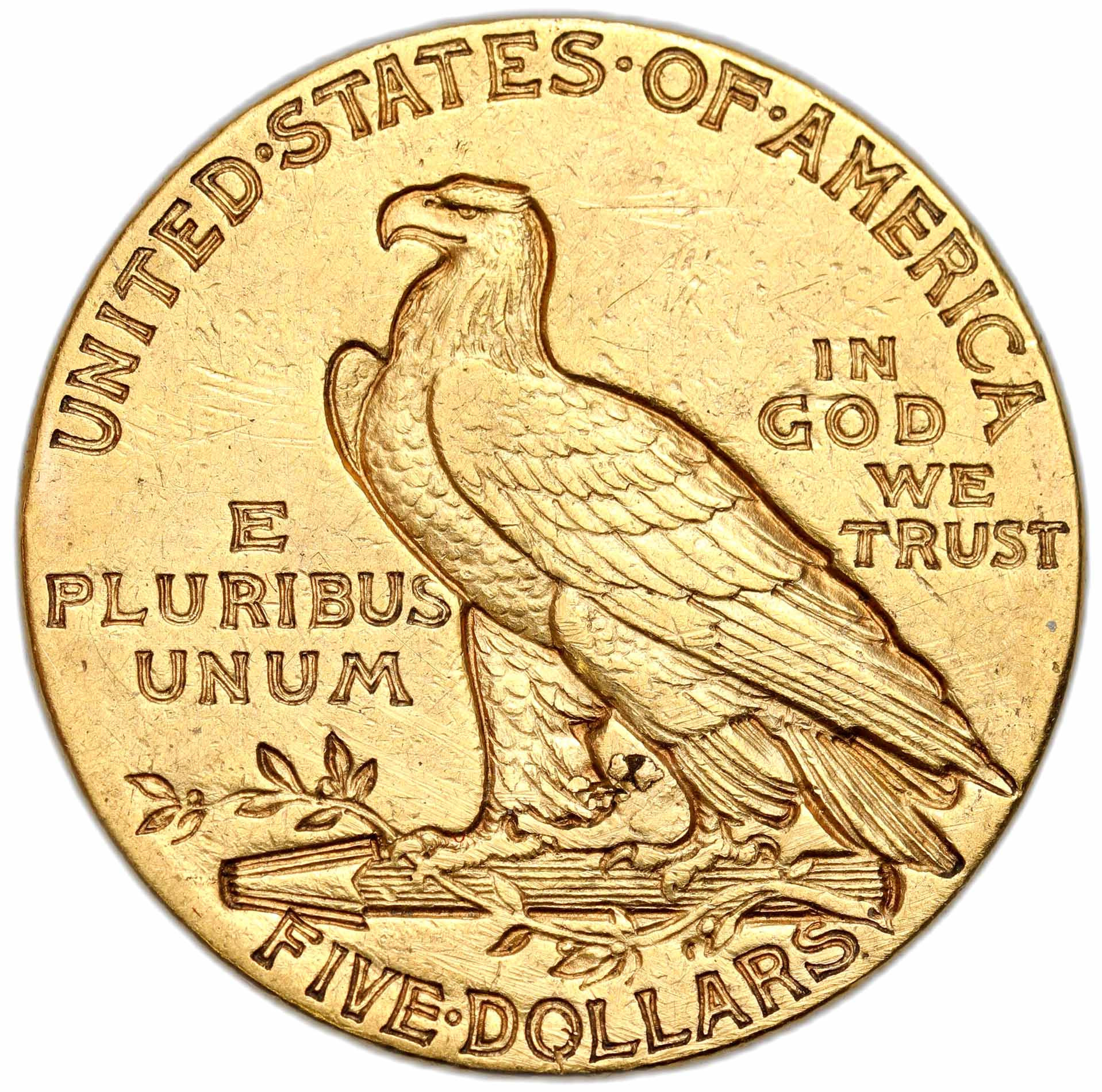 USA. Złote 5 dolarów 1911 Indianin