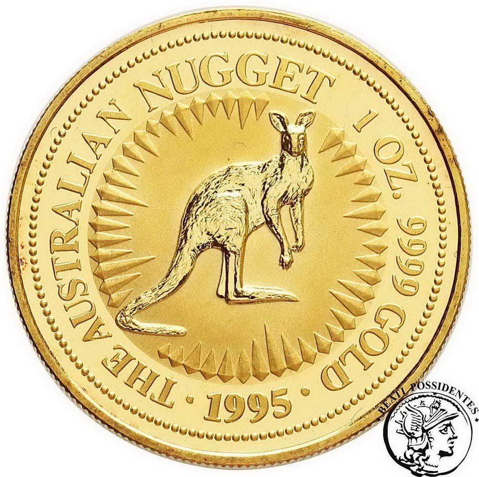 Australia Elżbieta II 100 Dolarów 1995 kangur st. L ZŁOTO