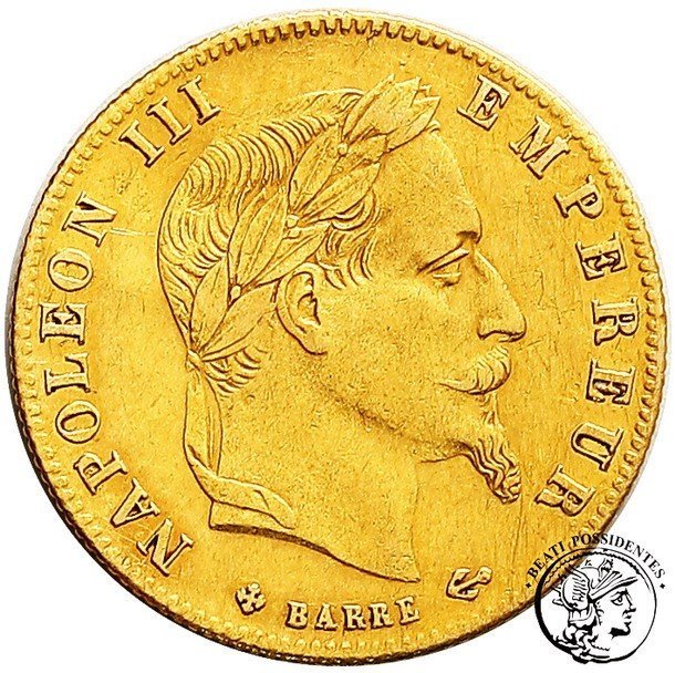 Francja Napoleon III 5 Franków 1866 BB st.3/3-