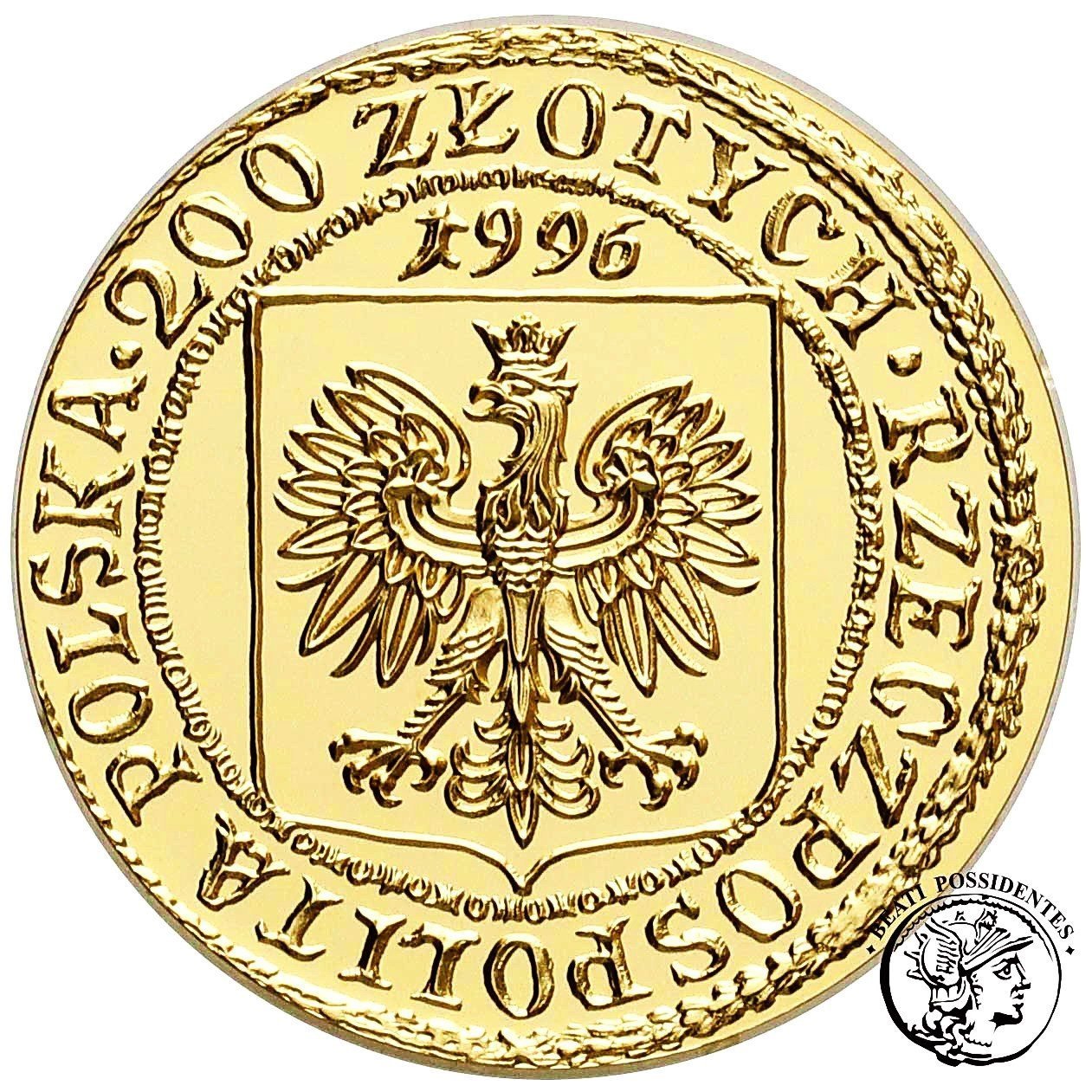 Polska III RP 200 złotych 1996 Tysiąclecie Miasta Gdańska st.L