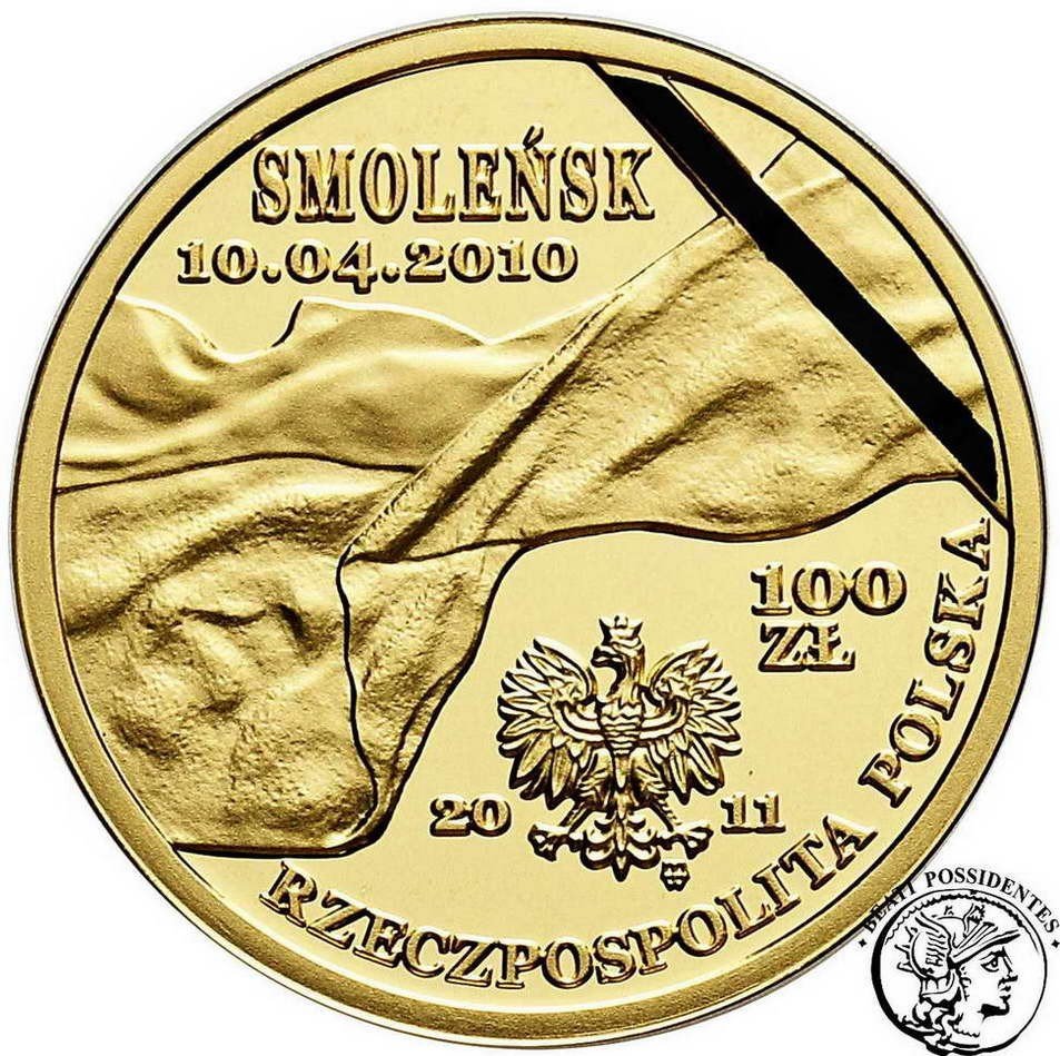 Polska III RP 100 złotych 2011 Smoleńsk - Kaczyńscy st.L