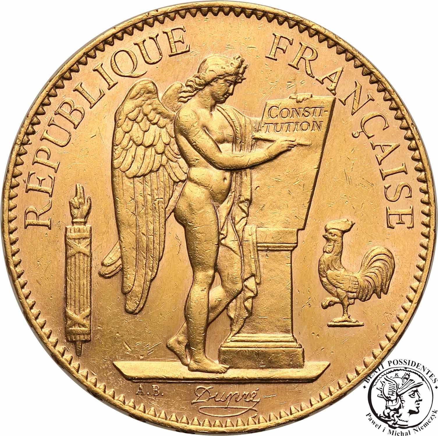 Francja 100 franków 1902 A - Anioł st. 2+