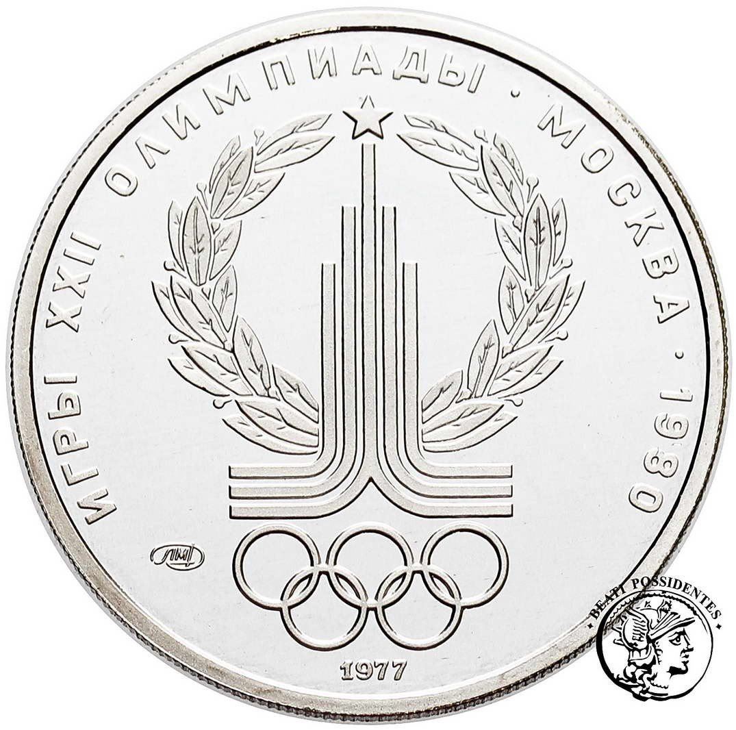 Rosja 150 Rubli 1977 Olimpiada Logo platyna st.L
