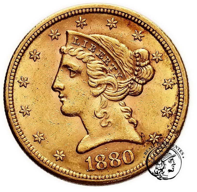 USA 5 $ dolarów 1880 S San Francisco st.2-