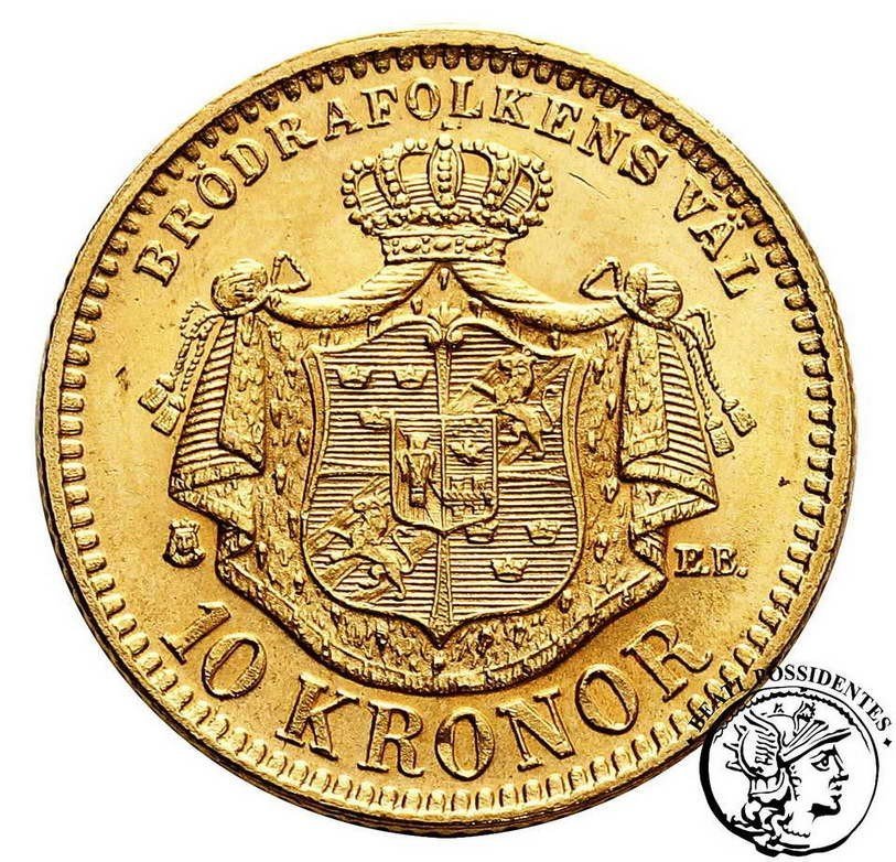 Szwecja Oskar II 10 koron 1883 st. 1-
