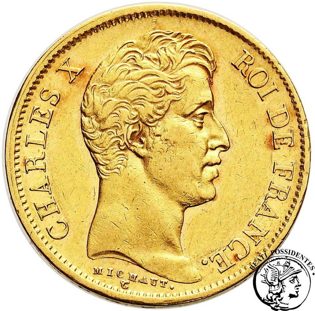 Francja 40 franków 1830 A Charles X st. 2